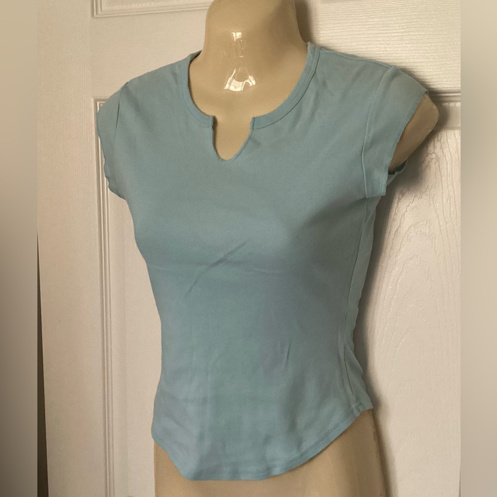 Vintage Y2K ENERGIE Cropped Top M cap sleeve NWOT 100% cotton